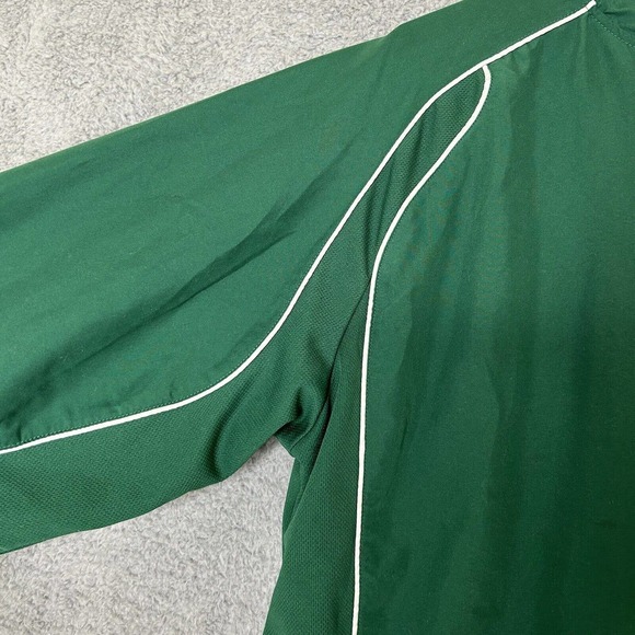 Mizuno Track Jacket Mens XL Green Running 1/4 Zip Lined Pockets Vented Back - Picture 10 of 16